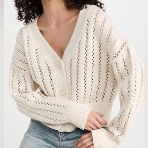 ALC NWT cotton cream cardigan sweater, XL